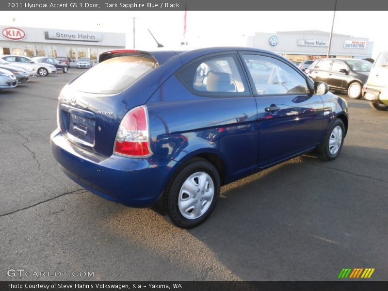 Dark Sapphire Blue / Black 2011 Hyundai Accent GS 3 Door