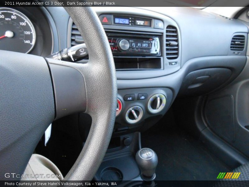 Dark Sapphire Blue / Black 2011 Hyundai Accent GS 3 Door