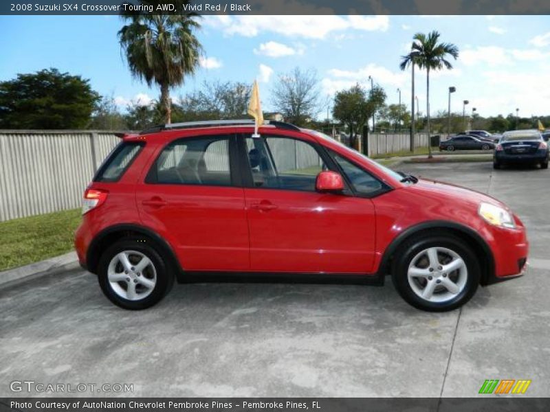 Vivid Red / Black 2008 Suzuki SX4 Crossover Touring AWD