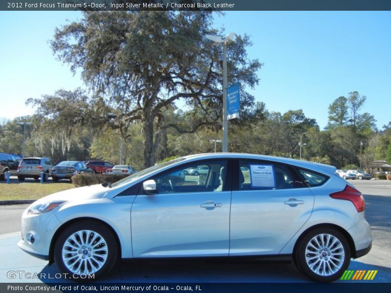 Ingot Silver Metallic / Charcoal Black Leather 2012 Ford Focus Titanium 5-Door