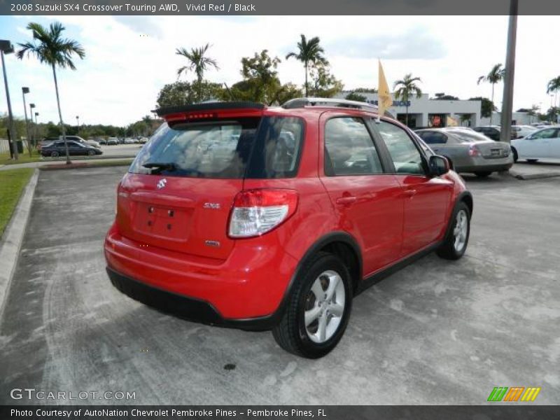 Vivid Red / Black 2008 Suzuki SX4 Crossover Touring AWD