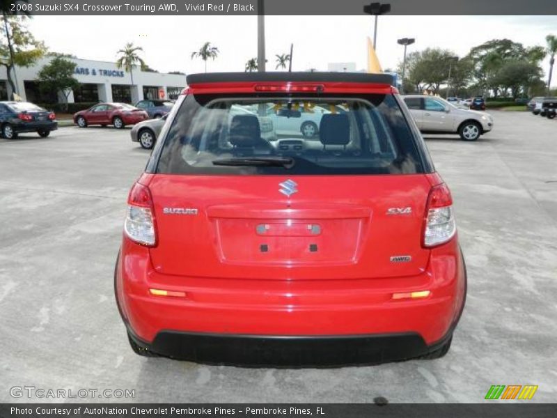 Vivid Red / Black 2008 Suzuki SX4 Crossover Touring AWD