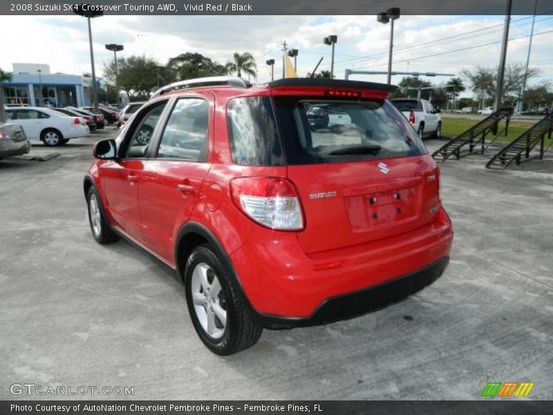 Vivid Red / Black 2008 Suzuki SX4 Crossover Touring AWD