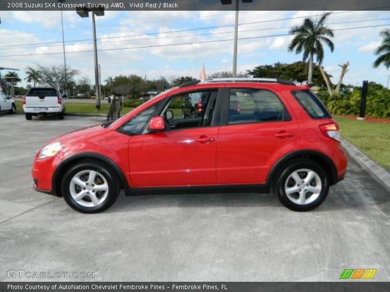 Vivid Red / Black 2008 Suzuki SX4 Crossover Touring AWD