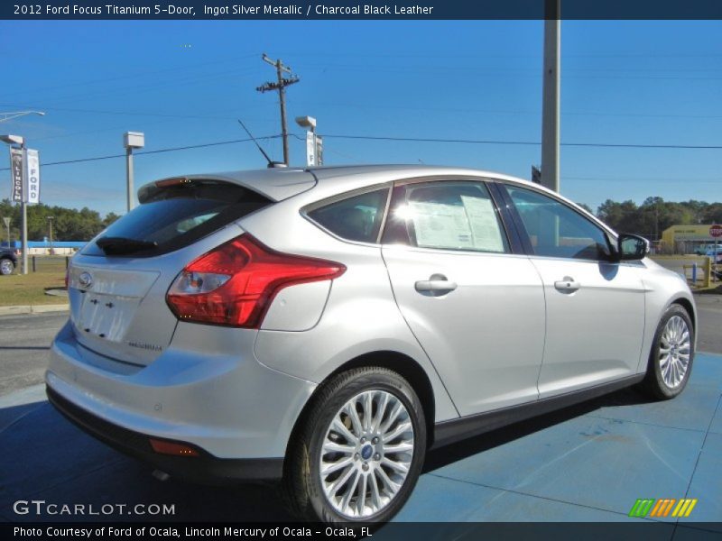 Ingot Silver Metallic / Charcoal Black Leather 2012 Ford Focus Titanium 5-Door