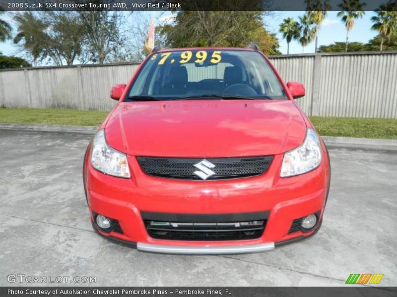 Vivid Red / Black 2008 Suzuki SX4 Crossover Touring AWD