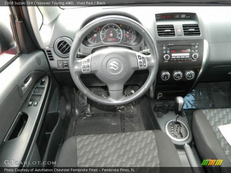 Vivid Red / Black 2008 Suzuki SX4 Crossover Touring AWD