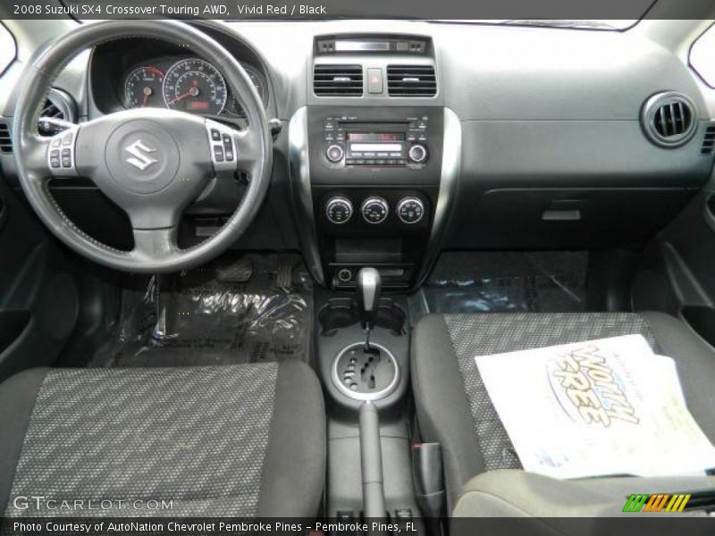 Vivid Red / Black 2008 Suzuki SX4 Crossover Touring AWD