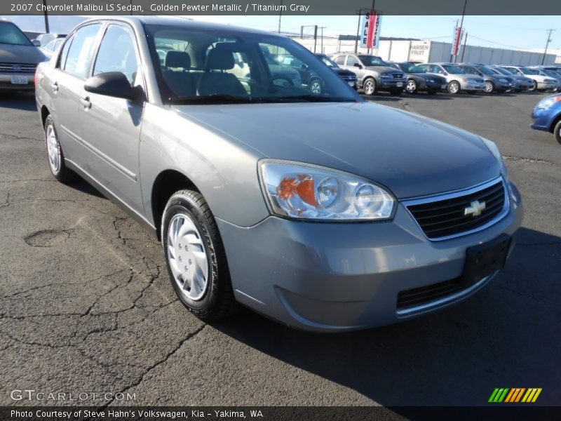 Golden Pewter Metallic / Titanium Gray 2007 Chevrolet Malibu LS Sedan
