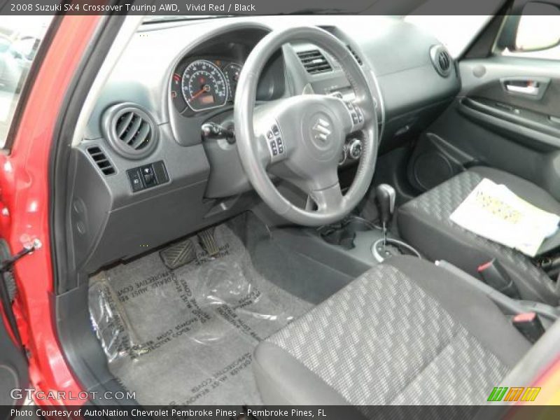 Vivid Red / Black 2008 Suzuki SX4 Crossover Touring AWD