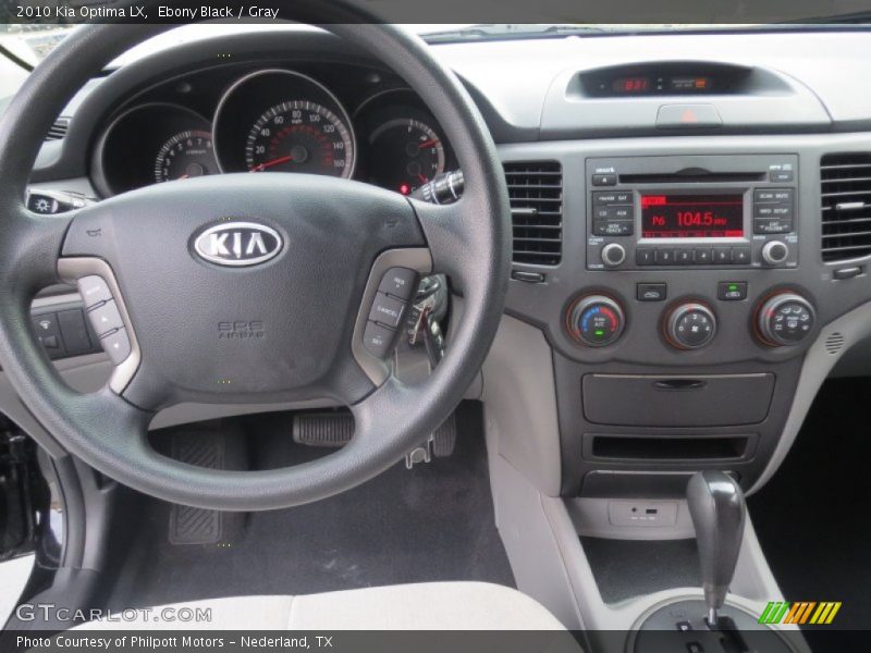 Ebony Black / Gray 2010 Kia Optima LX