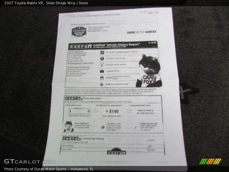 Silver Streak Mica / Stone 2007 Toyota Matrix XR