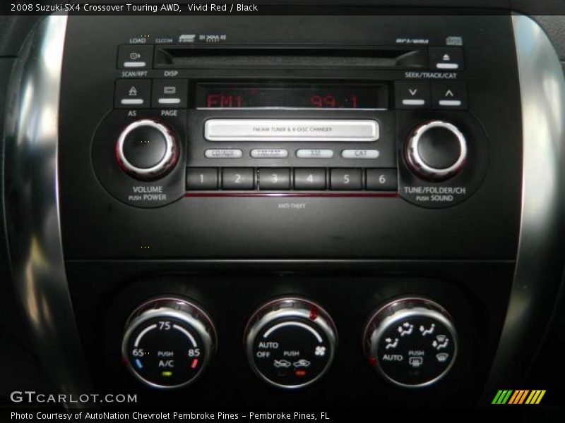 Vivid Red / Black 2008 Suzuki SX4 Crossover Touring AWD