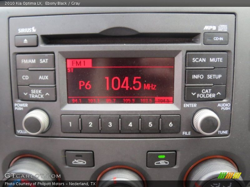Audio System of 2010 Optima LX