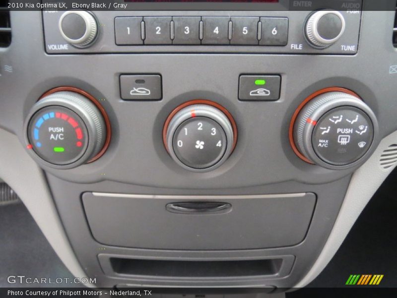 Controls of 2010 Optima LX