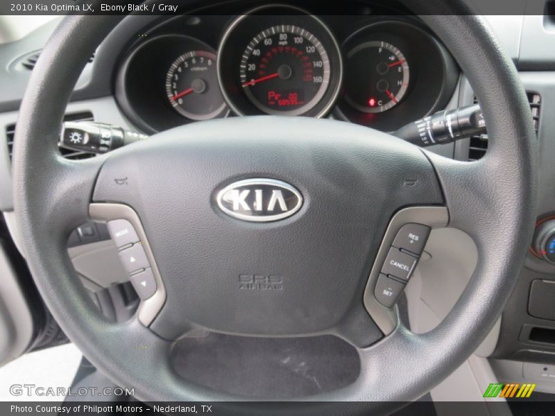 Ebony Black / Gray 2010 Kia Optima LX