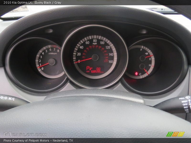 Ebony Black / Gray 2010 Kia Optima LX