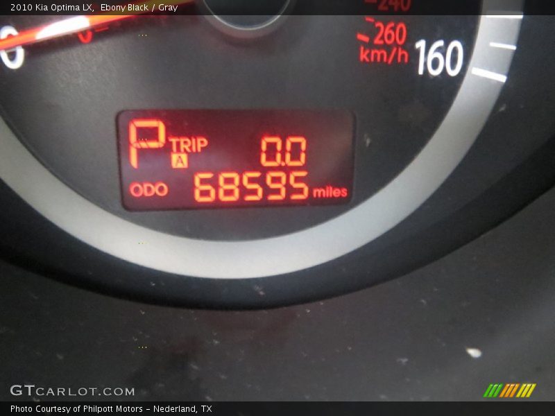 Ebony Black / Gray 2010 Kia Optima LX