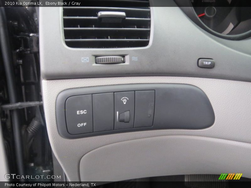 Ebony Black / Gray 2010 Kia Optima LX