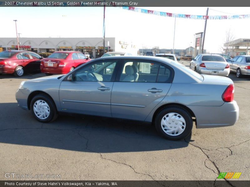 Golden Pewter Metallic / Titanium Gray 2007 Chevrolet Malibu LS Sedan