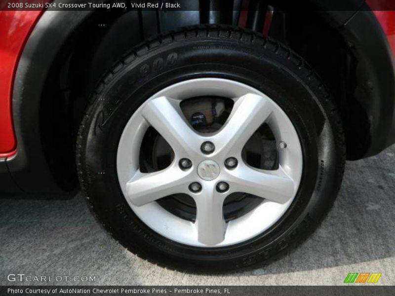 Vivid Red / Black 2008 Suzuki SX4 Crossover Touring AWD