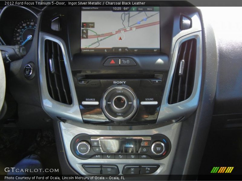 Ingot Silver Metallic / Charcoal Black Leather 2012 Ford Focus Titanium 5-Door