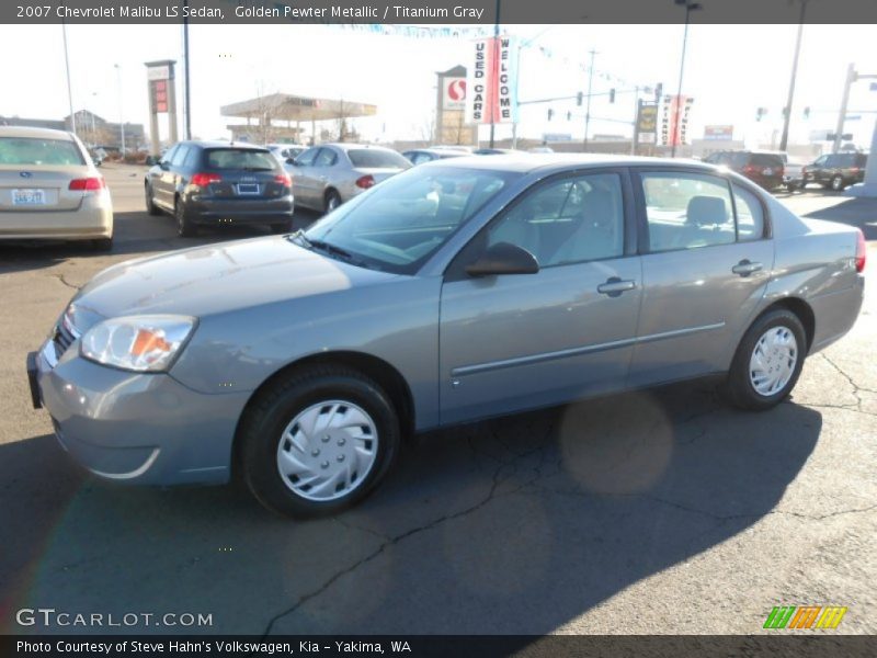 Golden Pewter Metallic / Titanium Gray 2007 Chevrolet Malibu LS Sedan