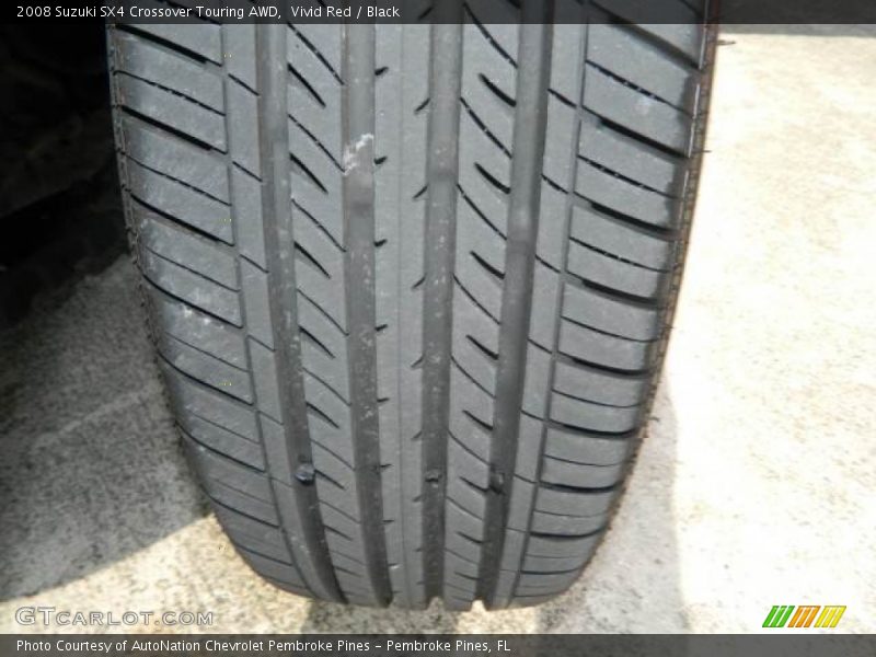 Vivid Red / Black 2008 Suzuki SX4 Crossover Touring AWD