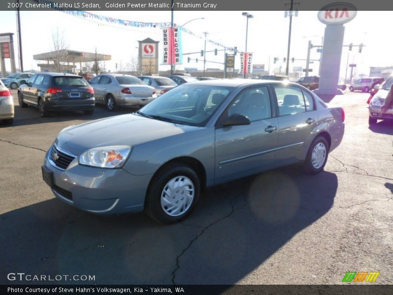 Golden Pewter Metallic / Titanium Gray 2007 Chevrolet Malibu LS Sedan