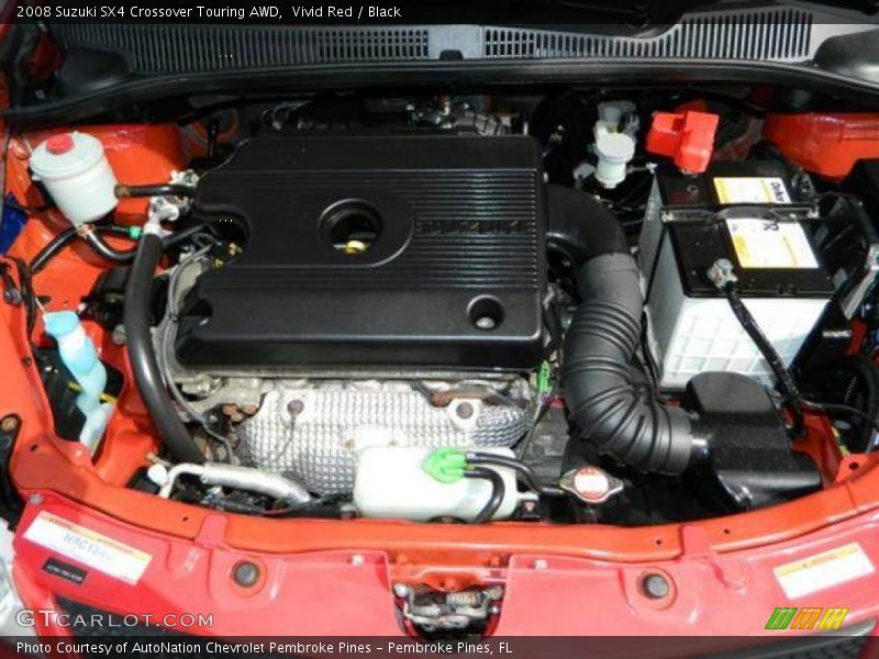 Vivid Red / Black 2008 Suzuki SX4 Crossover Touring AWD
