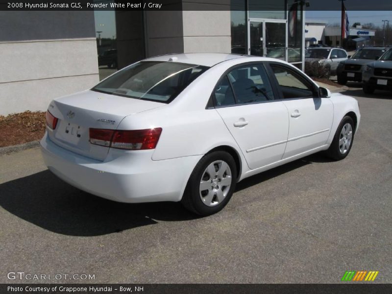 Powder White Pearl / Gray 2008 Hyundai Sonata GLS