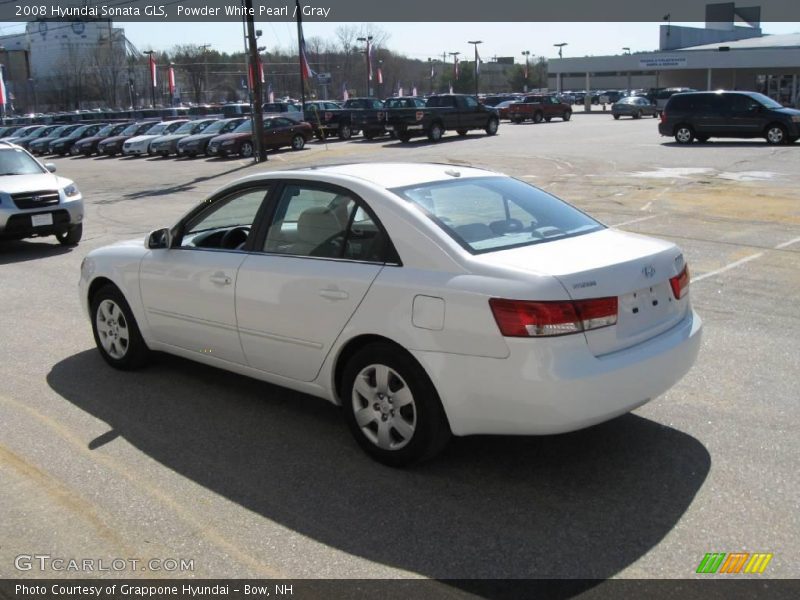 Powder White Pearl / Gray 2008 Hyundai Sonata GLS
