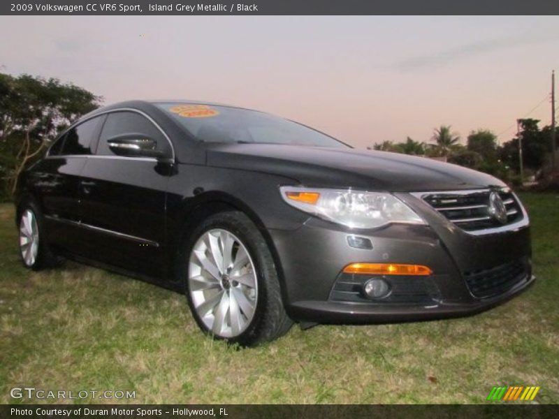 Island Grey Metallic / Black 2009 Volkswagen CC VR6 Sport