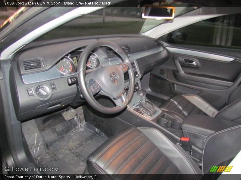 Island Grey Metallic / Black 2009 Volkswagen CC VR6 Sport