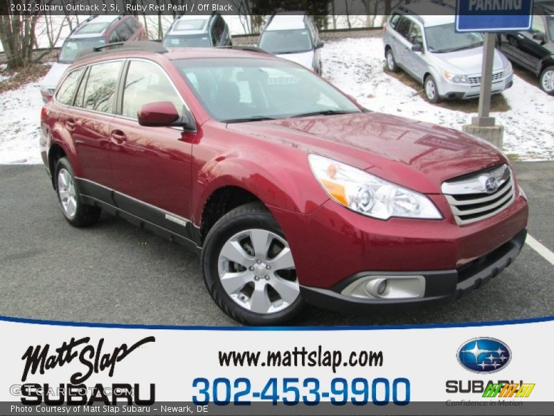 Ruby Red Pearl / Off Black 2012 Subaru Outback 2.5i