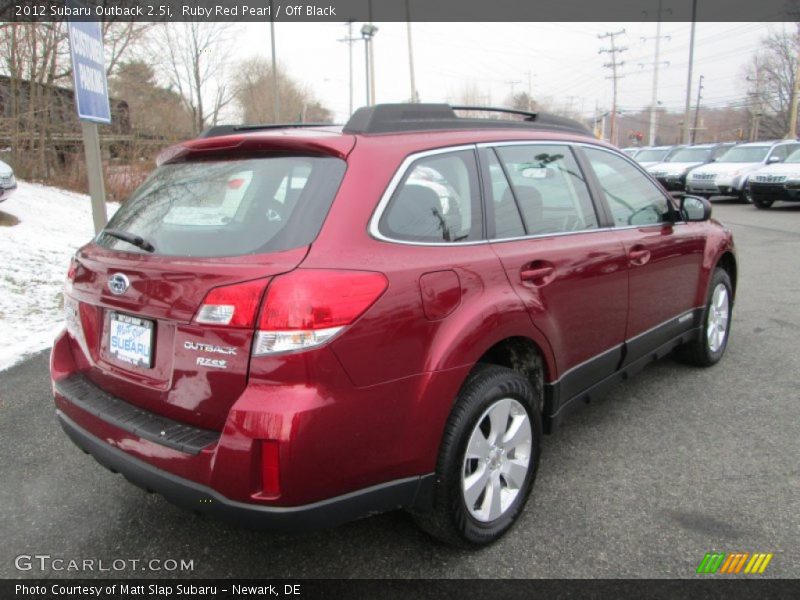 Ruby Red Pearl / Off Black 2012 Subaru Outback 2.5i