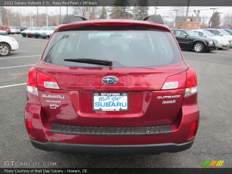 Ruby Red Pearl / Off Black 2012 Subaru Outback 2.5i