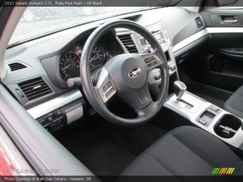 Dashboard of 2012 Outback 2.5i