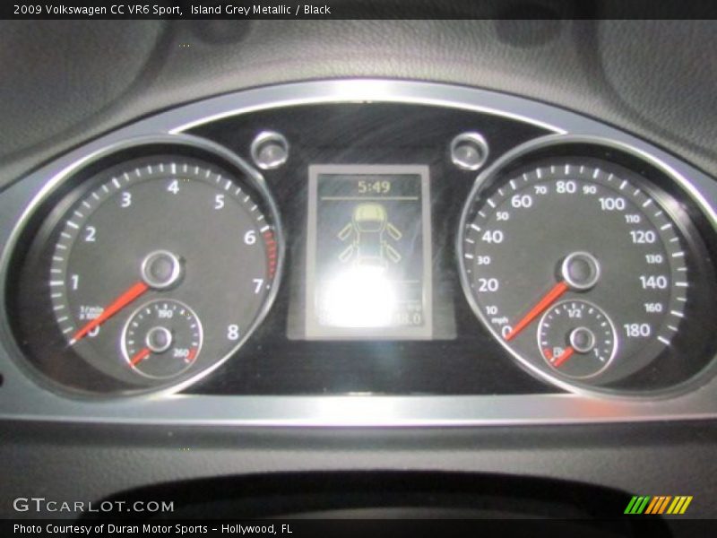 Island Grey Metallic / Black 2009 Volkswagen CC VR6 Sport