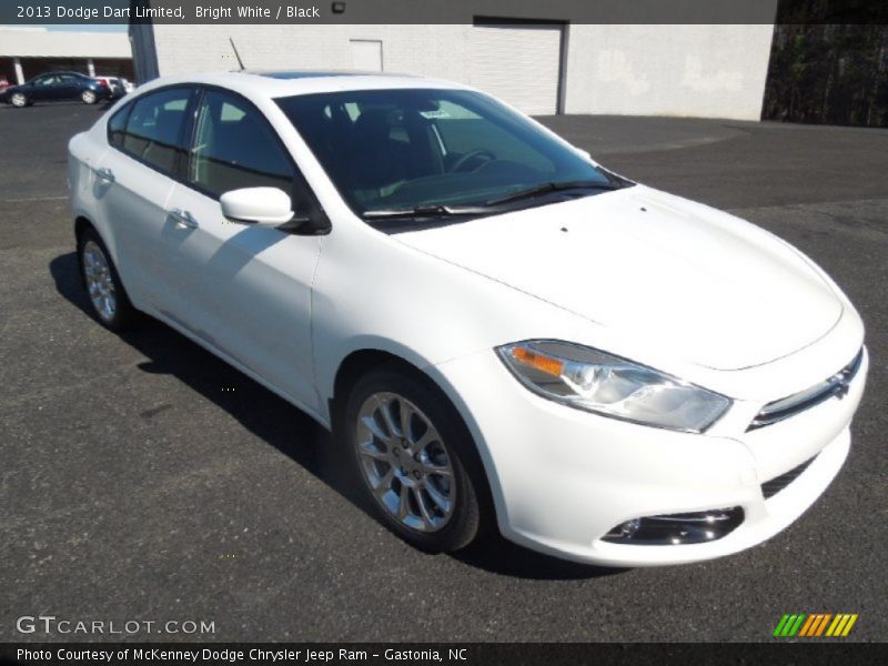 Bright White / Black 2013 Dodge Dart Limited