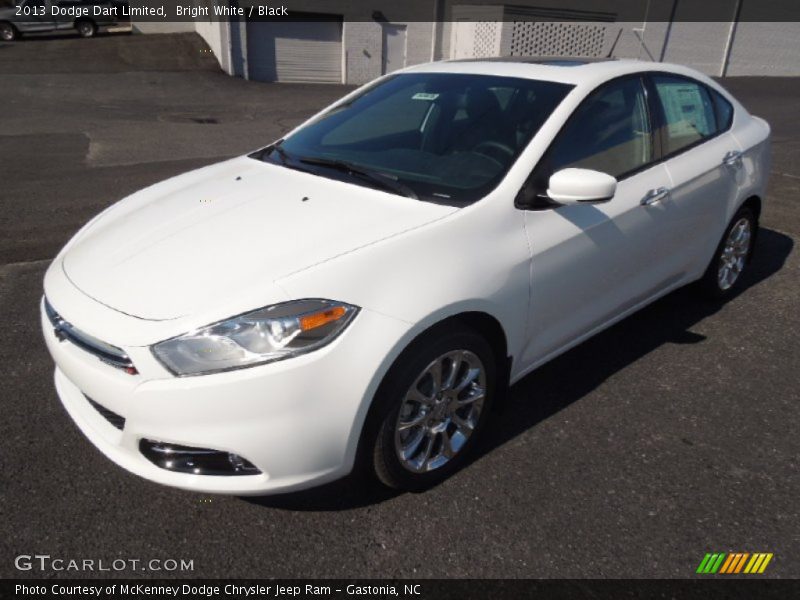 Bright White / Black 2013 Dodge Dart Limited