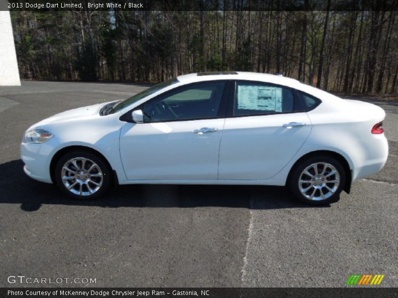Bright White / Black 2013 Dodge Dart Limited