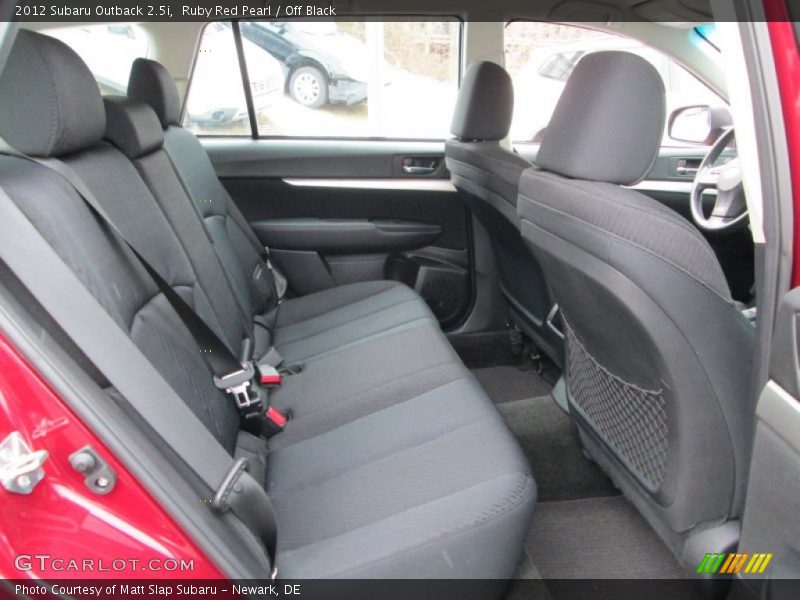 Rear Seat of 2012 Outback 2.5i