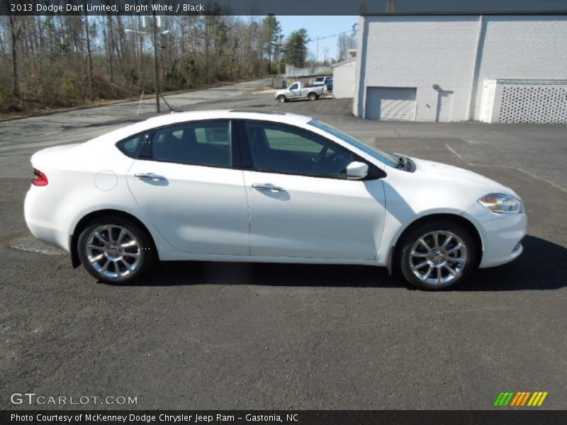 Bright White / Black 2013 Dodge Dart Limited
