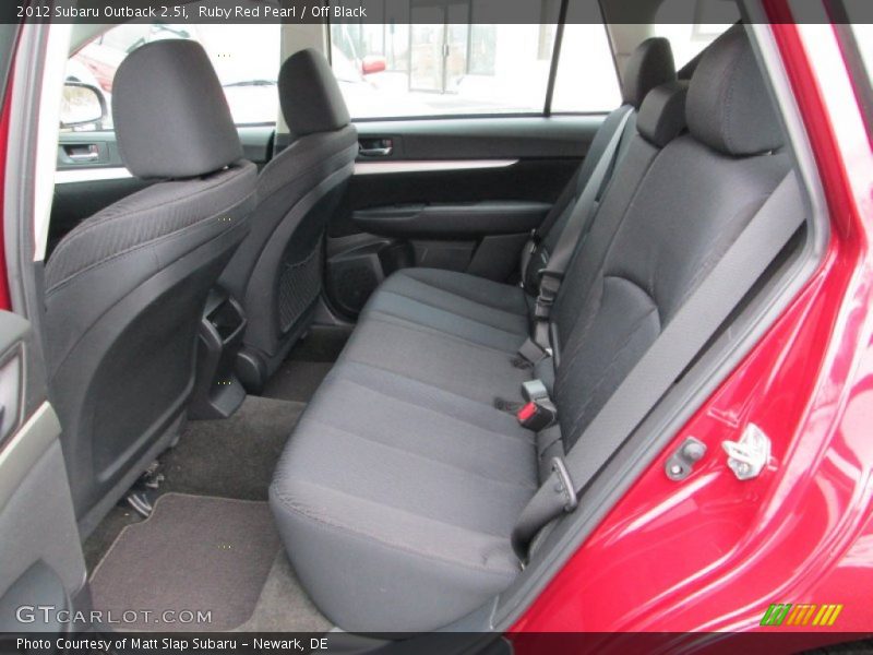 Rear Seat of 2012 Outback 2.5i
