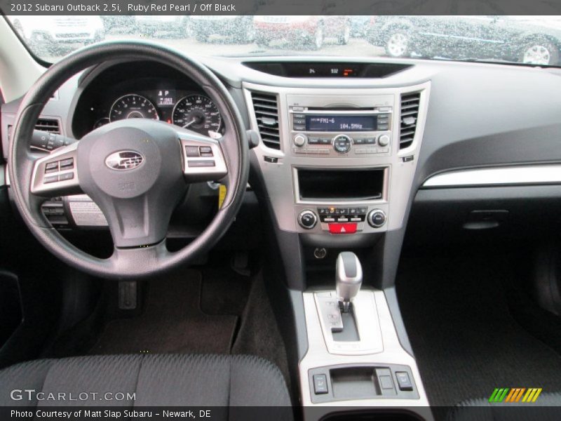 Dashboard of 2012 Outback 2.5i