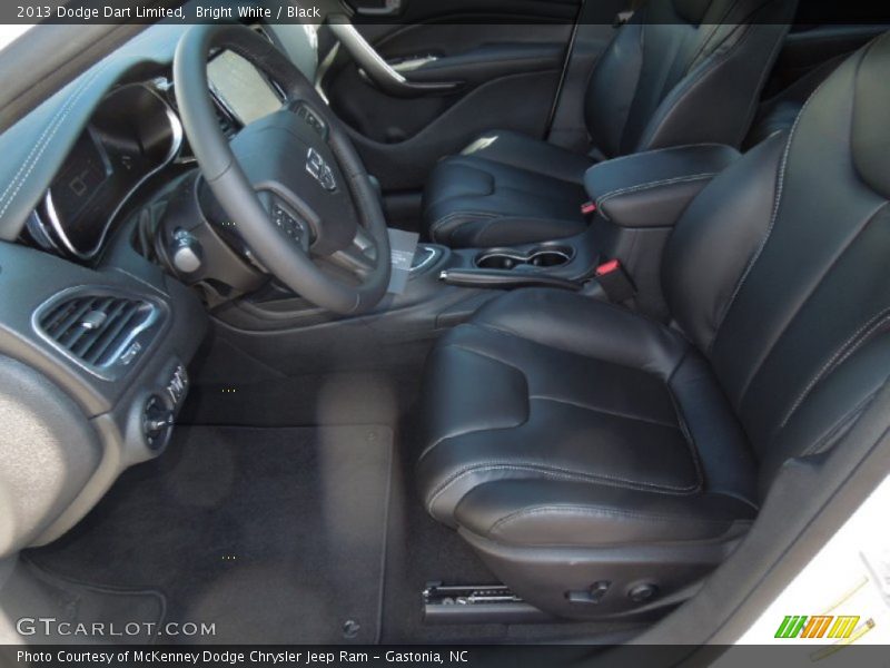 Bright White / Black 2013 Dodge Dart Limited