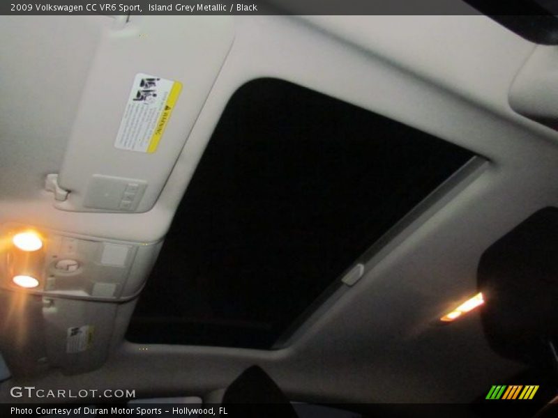 Island Grey Metallic / Black 2009 Volkswagen CC VR6 Sport