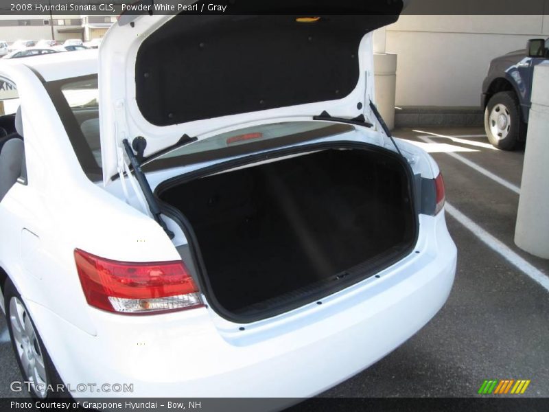 Powder White Pearl / Gray 2008 Hyundai Sonata GLS