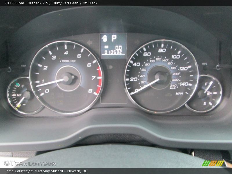 2012 Outback 2.5i 2.5i Gauges